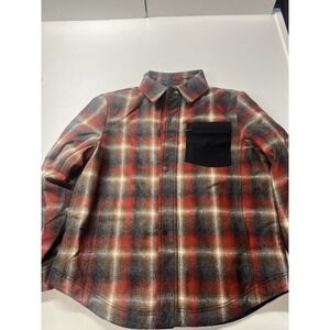 Pendleton Men's Two-Layer Wool Blend Shirt Jacket RED M